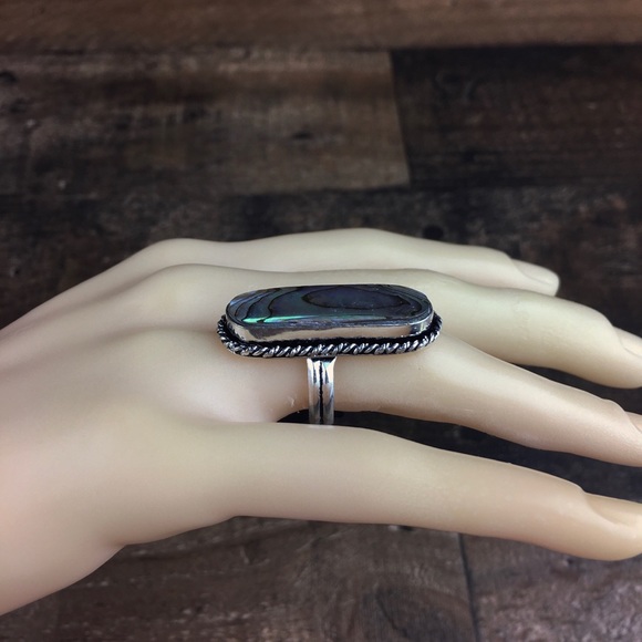 Abalone Statement Ring Size 7 - Picture 12 of 12